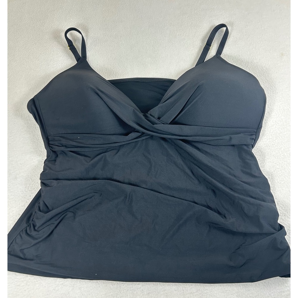 Freshwater Tankini Top Women 3X Black Summer